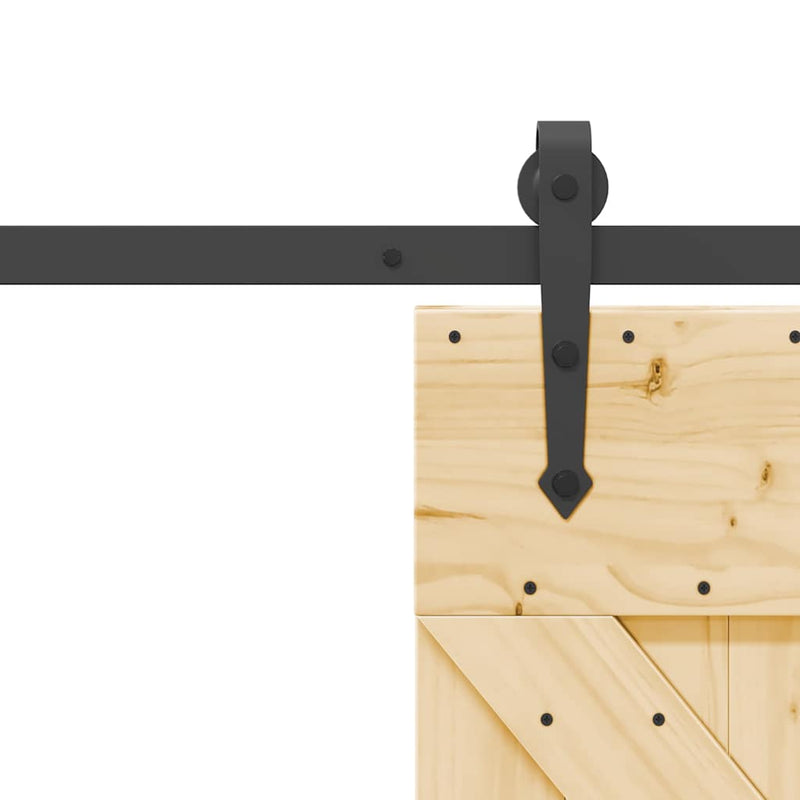 vidaXL tömör fenyőfa tolóajtó fémszerelékszettel 70 x 210 cm