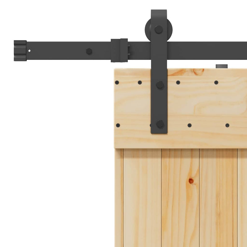 vidaXL tömör fenyőfa tolóajtó fémszerelékszettel 70 x 210 cm