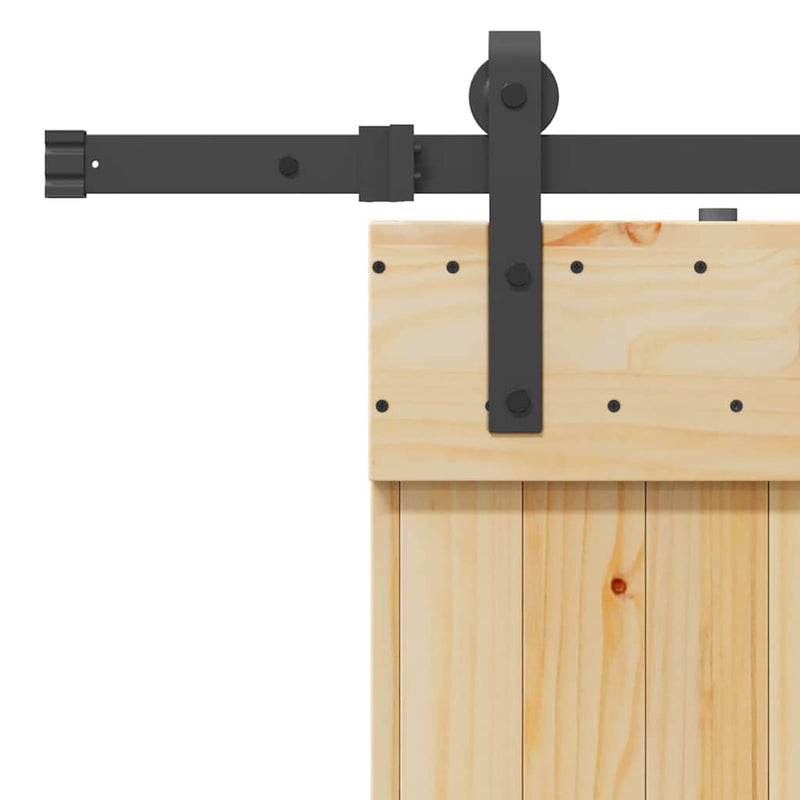 vidaXL tömör fenyőfa tolóajtó fémszerelékszettel 70 x 210 cm
