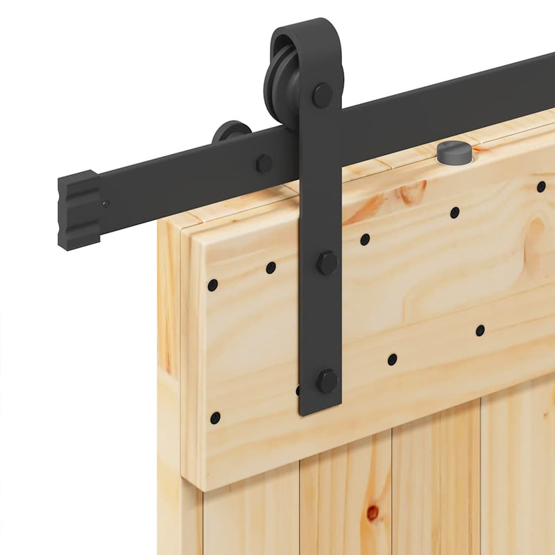 vidaXL tömör fenyőfa tolóajtó fémszerelékszettel 85x210 cm