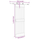 vidaXL tömör fenyőfa tolóajtó fémszerelékszettel 70 x 210 cm