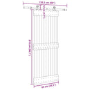 vidaXL tömör fenyőfa tolóajtó fémszerelékszettel 85x210 cm