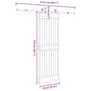 vidaXL tömör fenyőfa tolóajtó fémszerelékszettel 70 x 210 cm