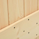 vidaXL tömör fenyőfa tolóajtó fémszerelékszettel 90 x 210 cm