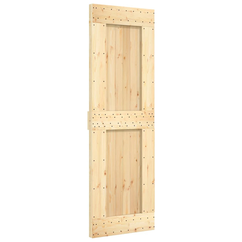vidaXL tömör fenyőfa tolóajtó fémszerelékszettel 70 x 210 cm