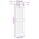 vidaXL tömör fenyőfa tolóajtó fémszerelékszettel 70 x 210 cm