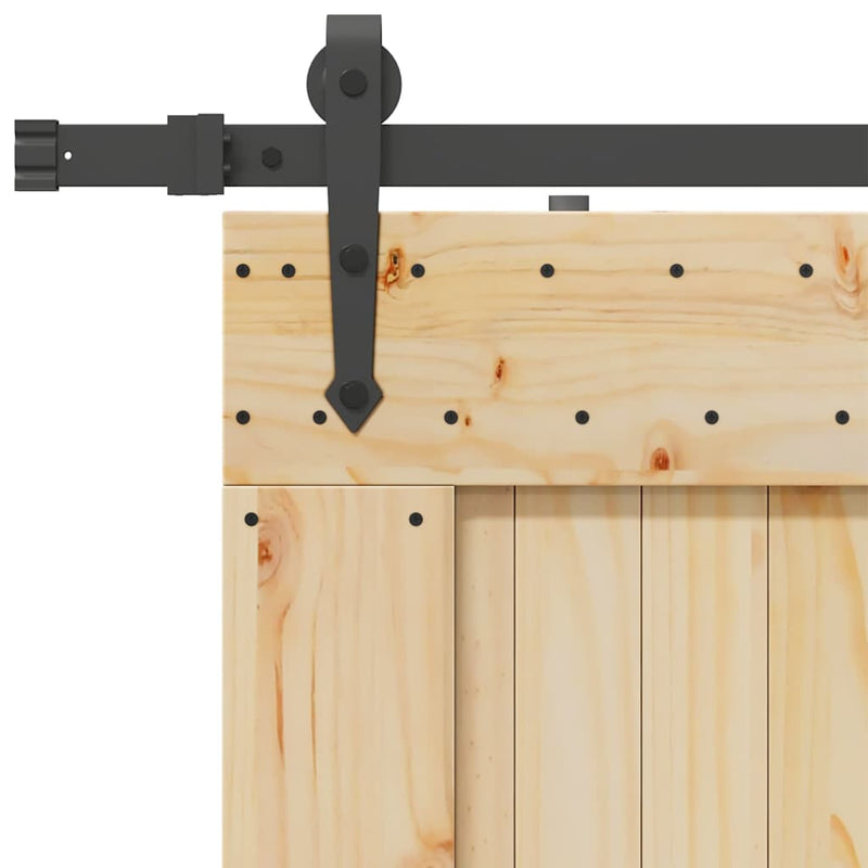 vidaXL tömör fenyőfa tolóajtó fémszerelékszettel 70 x 210 cm