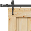 vidaXL tömör fenyőfa tolóajtó fémszerelékszettel 90 x 210 cm