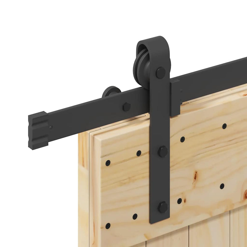 vidaXL tömör fenyőfa tolóajtó fémszerelékszettel 70 x 210 cm