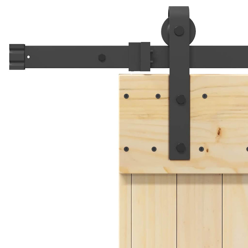 vidaXL tömör fenyőfa tolóajtó fémszerelékszettel 70 x 210 cm