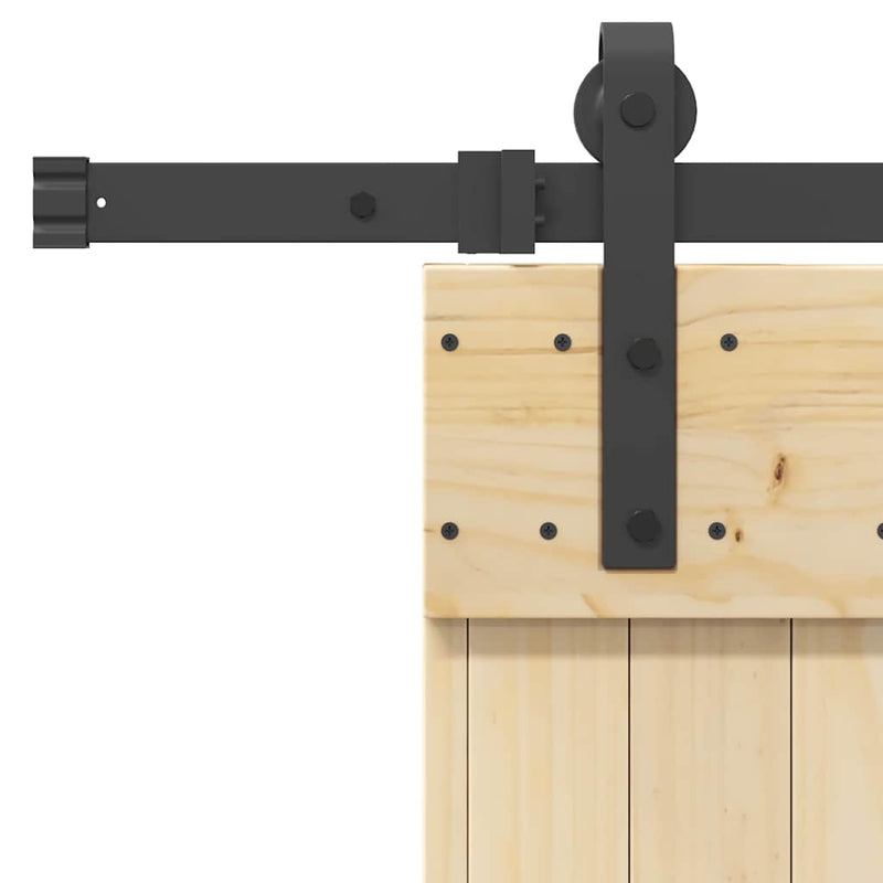 vidaXL tömör fenyőfa tolóajtó fémszerelékszettel 70 x 210 cm