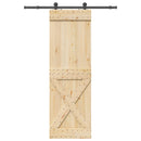 vidaXL tömör fenyőfa tolóajtó fémszerelékszettel 70 x 210 cm