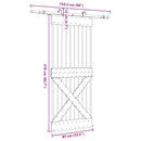 vidaXL tömör fenyőfa tolóajtó fémszerelékszettel 85x210 cm