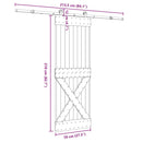 vidaXL tömör fenyőfa tolóajtó fémszerelékszettel 70 x 210 cm
