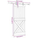 vidaXL tömör fenyőfa tolóajtó fémszerelékszettel 85x210 cm