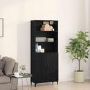 vidaXL Magasfiú Fekete tölgy 69,5 x 32,5 x 180 cm Faanyag