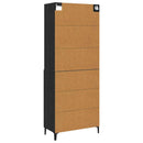 vidaXL Magasfiú Fekete tölgy 69,5 x 32,5 x 180 cm Faanyag