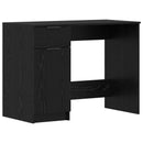vidaXL Asztal fiókkal tárolóval Fekete tölgy 133 x 50 x 75 cm Faanyag