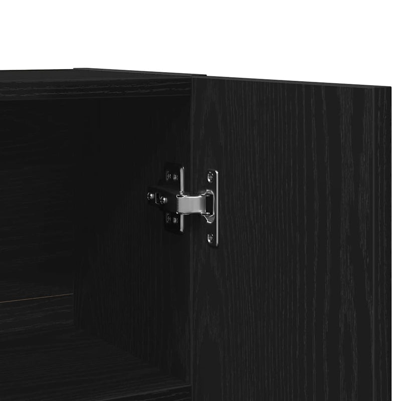 vidaXL Mosógépszekrény 2 pcs Musta tammi 70.5 x 71.5 x 181.5 cm