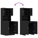 vidaXL Mosógépszekrény 2 pcs Musta tammi 70.5 x 71.5 x 181.5 cm