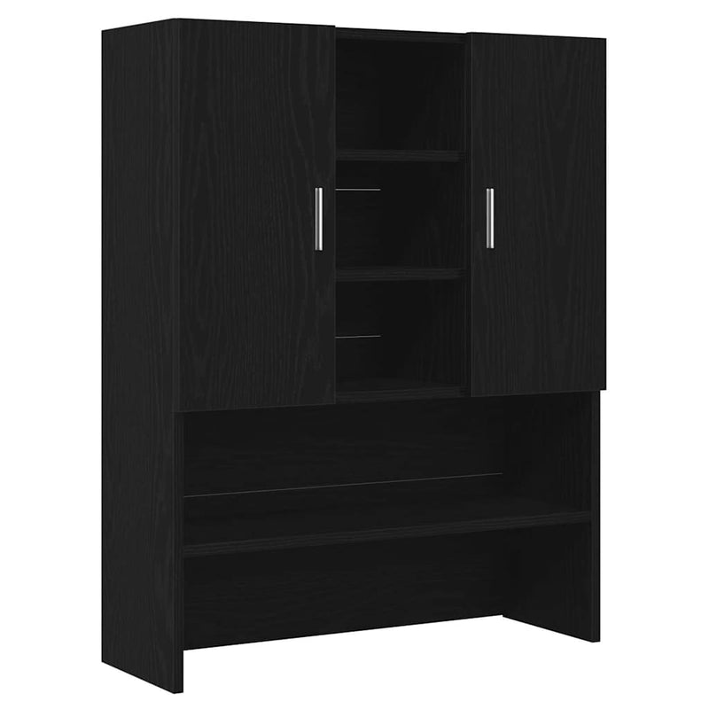 vidaXL Mosógépszekrény 2 pcs Musta tammi 70.5 x 71.5 x 181.5 cm
