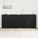 vidaXL Széf fiókkal 3 pcs Musta tammi 60 x 30 x 70 cm Faanyag