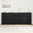 vidaXL Széf fiókkal 3 pcs Fekete tölgy 181 x 30 x 70 cm Faanyag