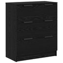 vidaXL Széf fiókkal 3 pcs Fekete tölgy 181 x 30 x 70 cm Faanyag