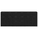 vidaXL Széf fiókkal 3 pcs Musta tammi 60 x 30 x 70 cm Faanyag