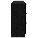 vidaXL Széf fiókkal 3 pcs Fekete tölgy 181 x 30 x 70 cm Faanyag