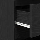 vidaXL Széf fiókkal 2 pcs Fekete 70 x 41 x 75 cm Faanyag