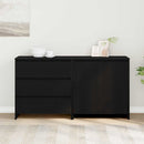vidaXL Széf fiókkal 2 pcs Fekete 70 x 41 x 75 cm Faanyag