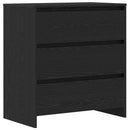 vidaXL Széf fiókkal 2 pcs Fekete 70 x 41 x 75 cm Faanyag