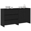 vidaXL Széf fiókkal 2 pcs Fekete 70 x 41 x 75 cm Faanyag
