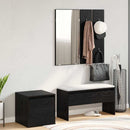vidaXL Előszoba bútorkészlet 3 pcs Musta tammi 80 x 31 x 40 cm Faanyag