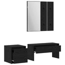 vidaXL Előszoba bútorkészlet 3 pcs Musta tammi 80 x 31 x 40 cm Faanyag