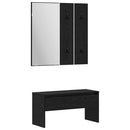 vidaXL Előszoba bútorkészlet 3 pcs Musta tammi 80 x 31 x 40 cm Faanyag