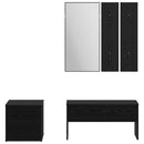 vidaXL Előszoba bútorkészlet 3 pcs Musta tammi 80 x 31 x 40 cm Faanyag