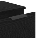 vidaXL Széf fiókkal 3 pcs Musta tammi 121 x 30 x 70 cm Faanyag