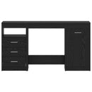 vidaXL Asztal fiókkal 2 pcs Fekete tölgy 140 x 50 x 76 cm Faanyag