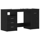 vidaXL Asztal fiókkal 2 pcs Fekete tölgy 140 x 50 x 76 cm Faanyag