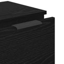 vidaXL Széf fiókkal 3 pcs Musta tammi 121 x 30 x 70 cm Faanyag