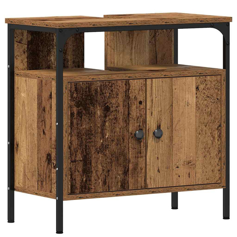 vidaXL Fürdőszobai Mosdószekrények 3 pcs Barna 80 x 30 x 60 cm Faanyag