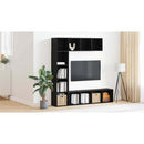 vidaXL Könyvespolc 3 pcs Fekete tölgy 36 x 30 x 143 cm Faanyag