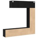 vidaXL Könyvespolc 3 pcs Fekete tölgy 36 x 30 x 143 cm Faanyag