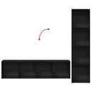 vidaXL Könyvespolc 3 pcs Fekete tölgy 36 x 30 x 143 cm Faanyag
