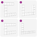 vidaXL Könyvespolc 3 pcs Fekete tölgy 36 x 30 x 143 cm Faanyag