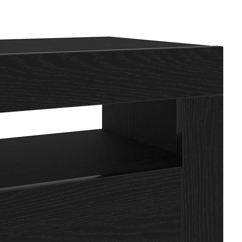 vidaXL Éjjeliszekrény Musta tammi 60 x 35 x 40 cm Faanyag