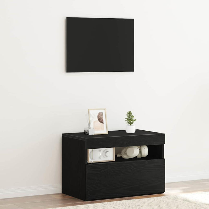 vidaXL Éjjeliszekrény Musta tammi 60 x 35 x 40 cm Faanyag