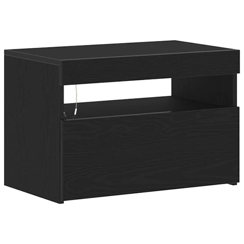 vidaXL Éjjeliszekrény Musta tammi 60 x 35 x 40 cm Faanyag